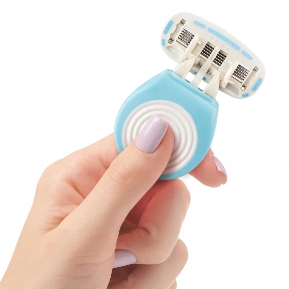QSHAVE Новая Женская бритва Мини Портативная с линзой для бритья ручная 5 слоями