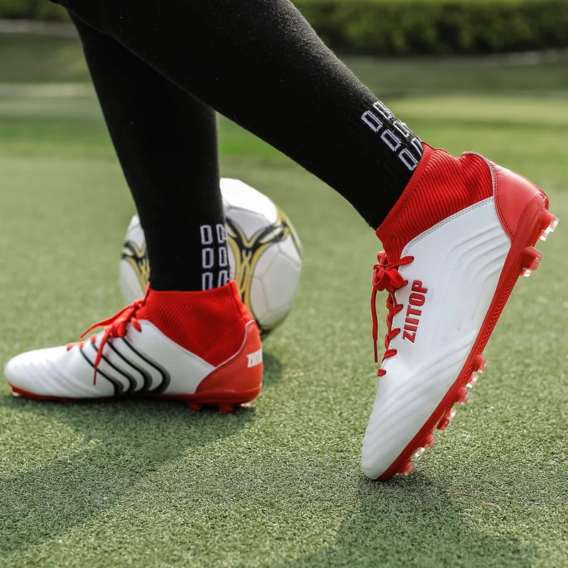 Футбольные бутсы кроссовки для бега, футбола Crampons сверхтонкие дышащие дешевые оригинальные TF детские футбольные бутсы мужские бутсы