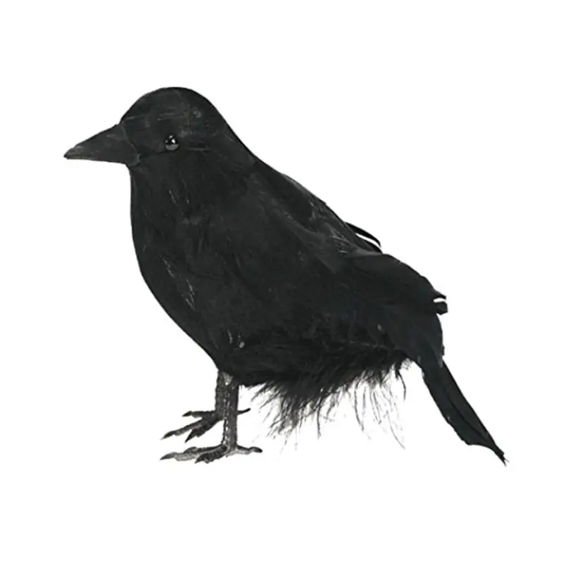 3pcs/set Simulation Crow Halloween Themed Party Ornaments Haunted House Decoration Scene Props Fake Bird Toys | Дом и сад