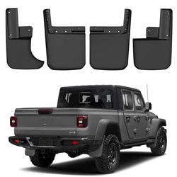 Mud Flaps For Jeep Gladiator JT 2019 2020 2021 2022 Guard Fender Front Rear Wheel Mudguard Carbon Fiber ABS No Drilling Required