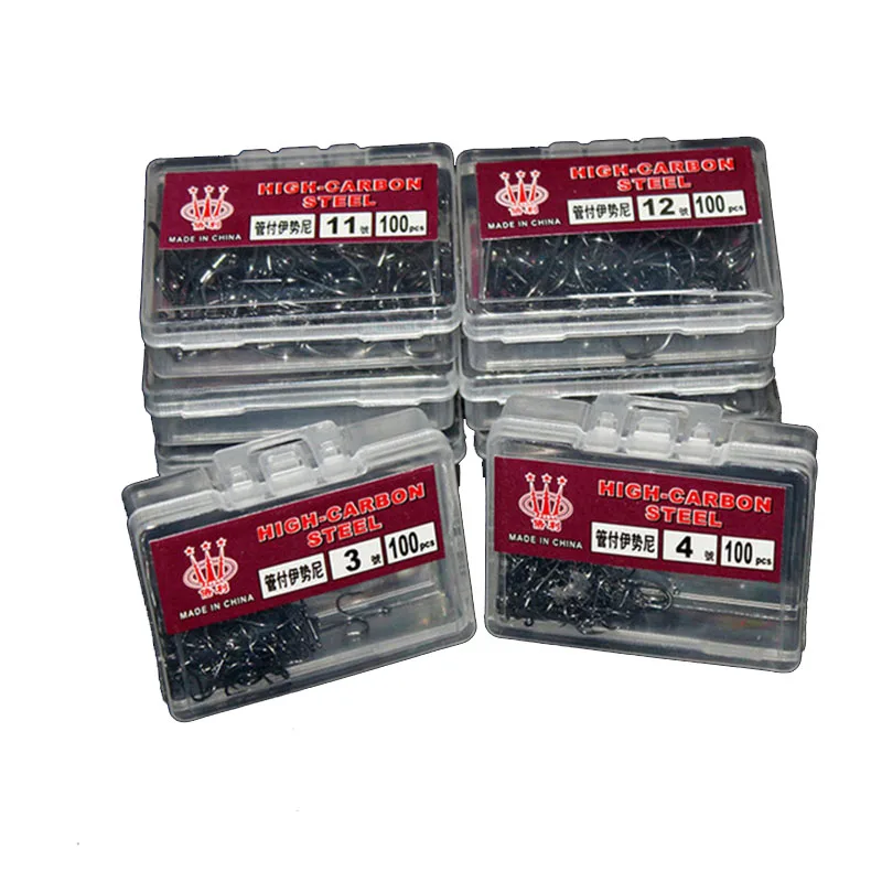 100PCS 1 Box Steel Fishhooks Carp Fishing Jig Head Set Pesca Fishing High carbonTackle carp fishing hooks 100PCS 1 Box Steel Fishhooks Carp Fishing Jig Head Set Pesca Fishing High carbonTackle carp fishing hooks