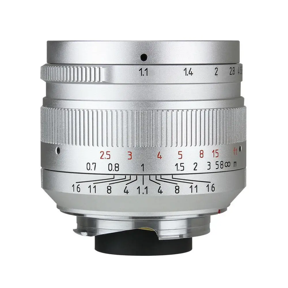 7 ремесленников 50 мм f1.1 Большая диафрагма Paraxial ручной объектив для Leica M Mount M-M M3 M4 M6 M7 M8 M9 M240 M10