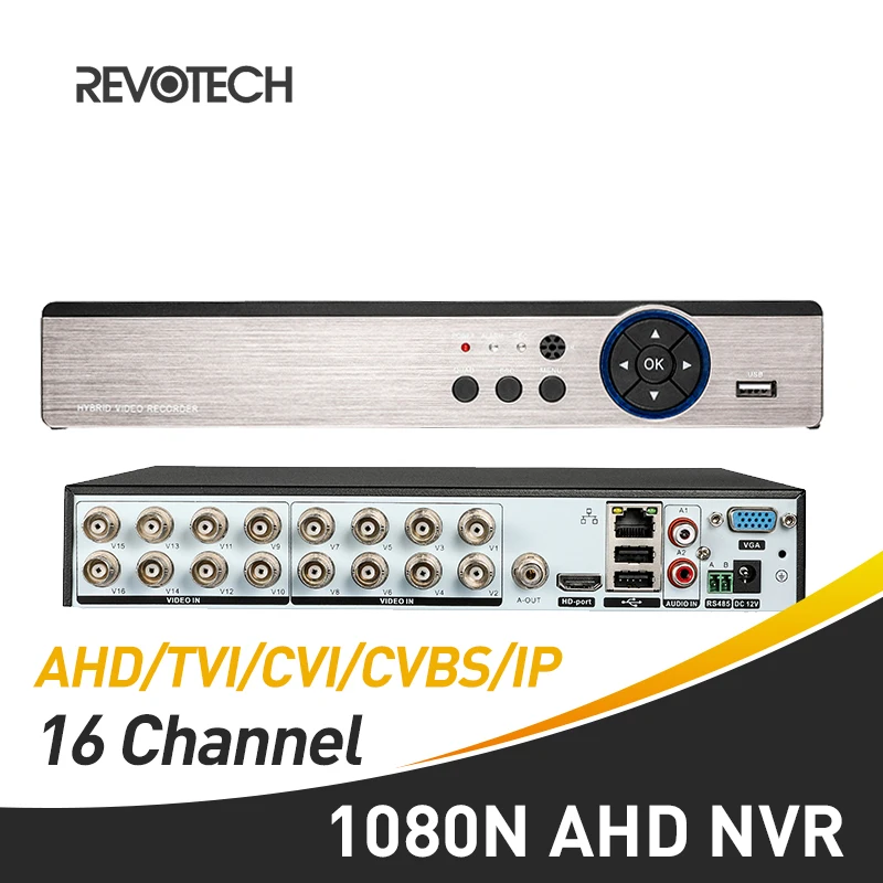 Hybird DVR 1080N H.264 16CH 5 в 1 видеорегистратор для AHD камеры аналоговая камера IP Onvif P2P VGA HDMI система