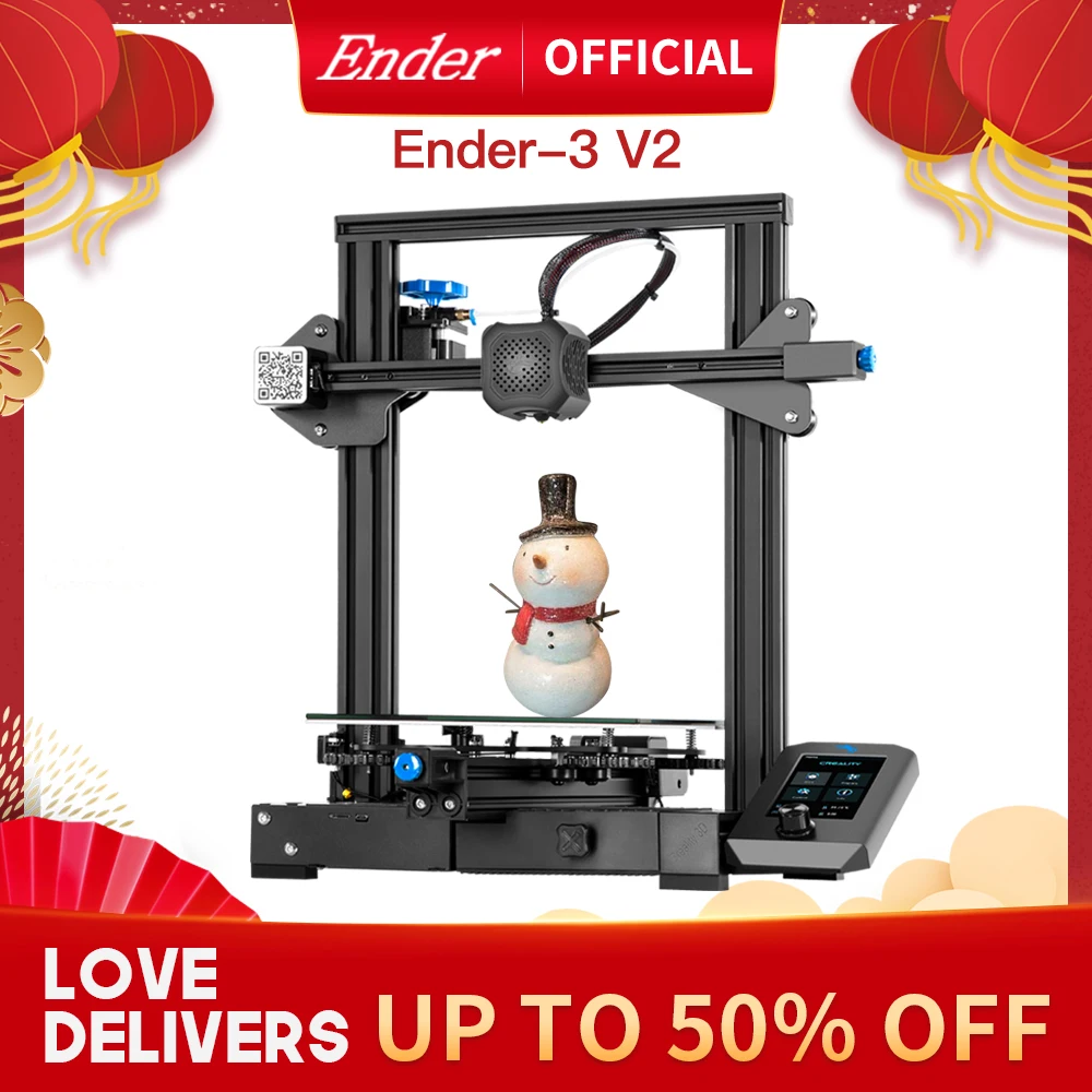 US $262.00 Ender3 V2 3D Printer 32Bits Mainboard Silent TMC2208 Stepper Drivers 43 Inch Touch Lcd Carborundum Glass Bed Creality