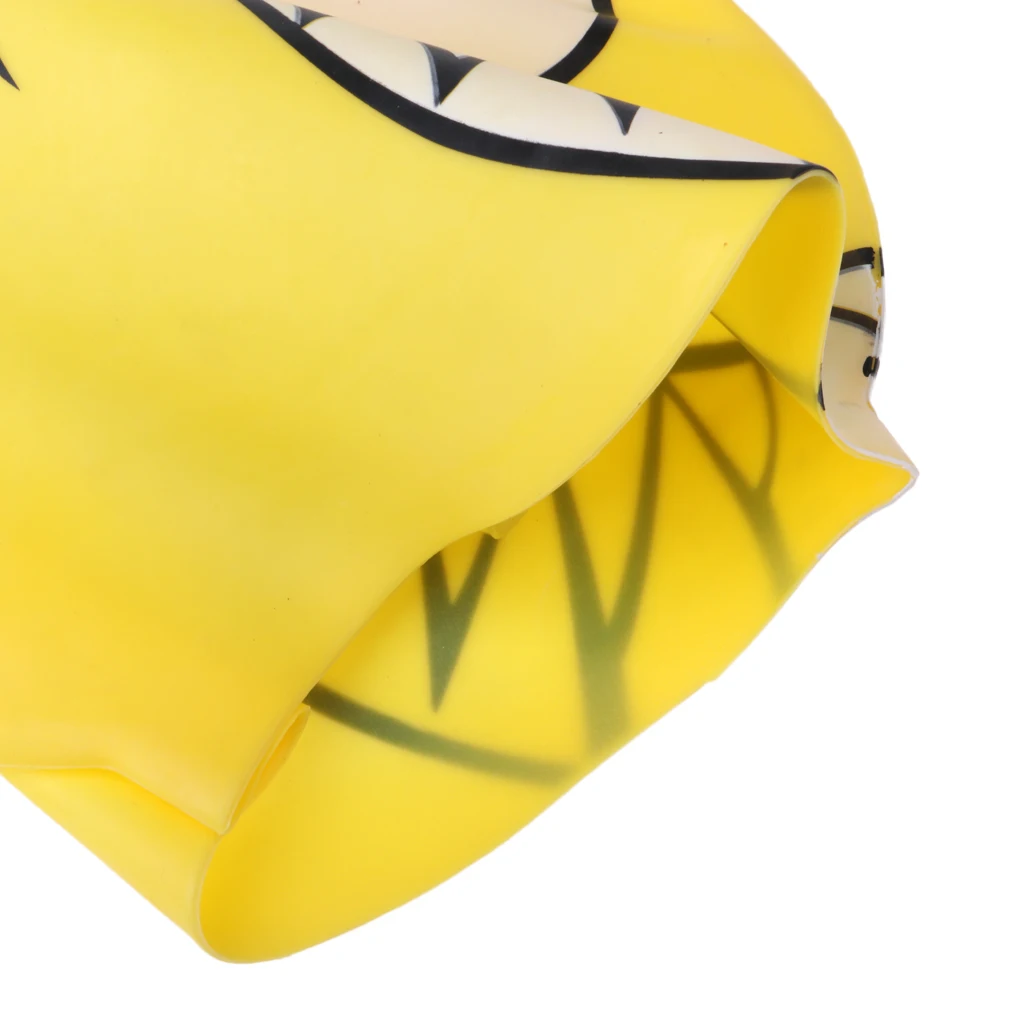 Детская Плавательная шапочка с рисунком акулы Bobofish, Силиконовая Водонепроницаемая пляжная шапочка для купания, Детские кепки