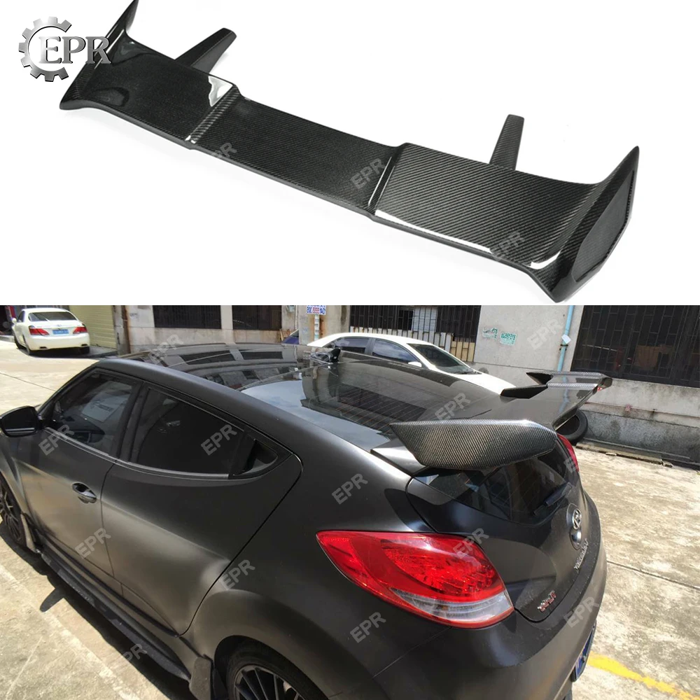 For Hyundai Veloster Mr V3 Carbon Fiber Rear Spoiler (turbo Only) Body