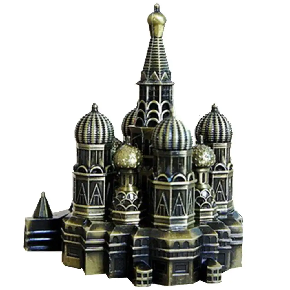 

ERMAKOVA Vintage Bronze Moscow Kremlin Figurine Decorative Metal Statue Living Room Home Office Gift Party Desktop Decoration