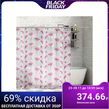 

Curtain for the bathroom 180 × 180 cm "Orchid",
