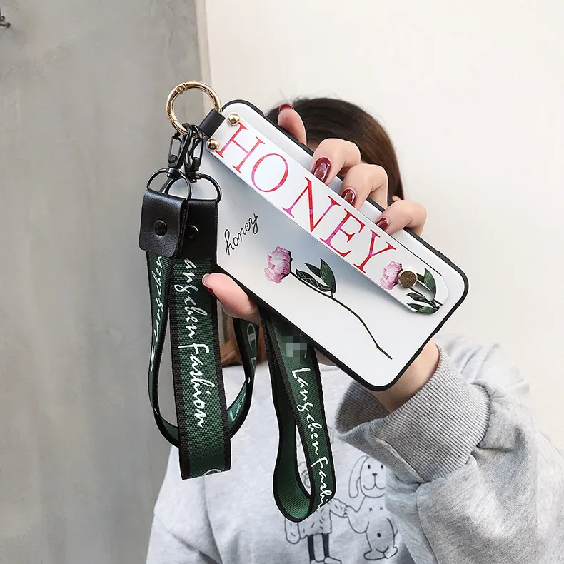 Чехол с ремешком на запястье для Huawei Y9S P Smart 2019 Y9 Prime Mate 20 Lite Honor 10 8X 9X 9 P30 P20 Pro Nova 3 3i Y7