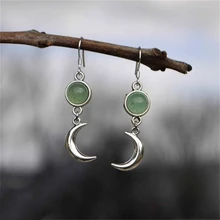 

Exquisite Simple Moon Pendant Earrings Fresh Creative Retro Style Ladies Earrings Women's Girl Jewelry Accessories Best Gift
