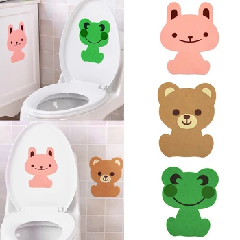 

Cartoon animal toilet seat cushion deodorant paste pad home decoration bathroom thick felt wall cute