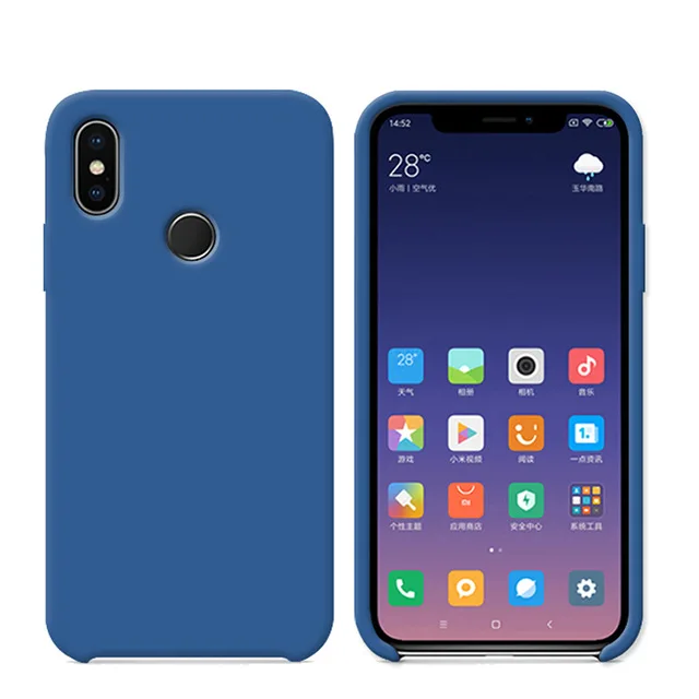 01 Denim blue Жидкостный Мягкий силиконовый чехол для Xiao mi Red mi Note 8 7 6 5 K20 mi 9T Pro 4X5 Plus mi 9 8 SE 8 Lite A2 6X mi x 2s mi x 3 - Цвет: 01 Denim blue
