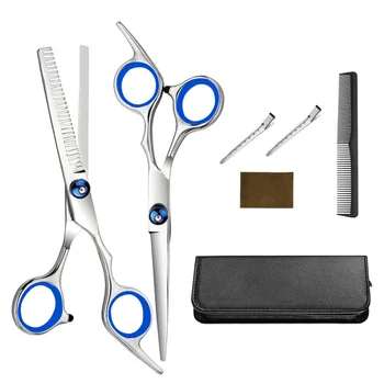 

1 Set/7pcs Convenient Haircut Scissors Tools Kit Hair Cutting Supplies Barbershop Accessories for Daily Use