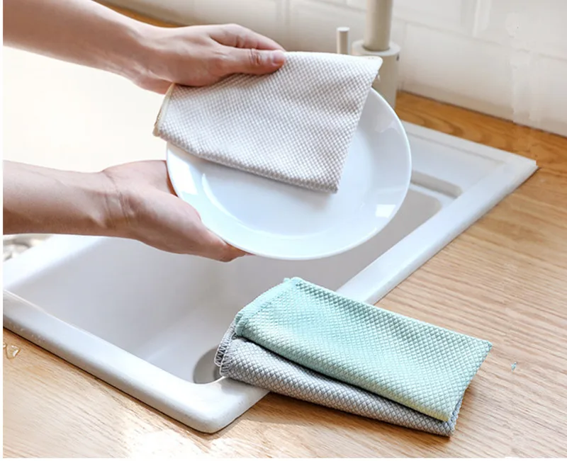 3 шт/лот домашняя кухня супервпитывающее полотенце чистая ткань раковина протрите коралловый флис полотенца для уборки бытовые инструменты для уборки