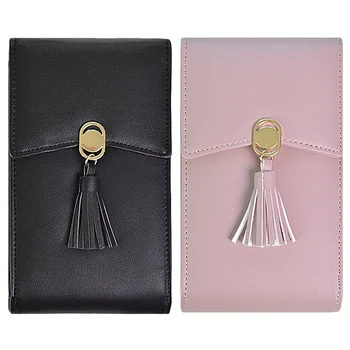 

Women Phone Shoulder Bag PU Leather Money Wallet Mini Chain Mobile Long Phone Bags Messenger Bag