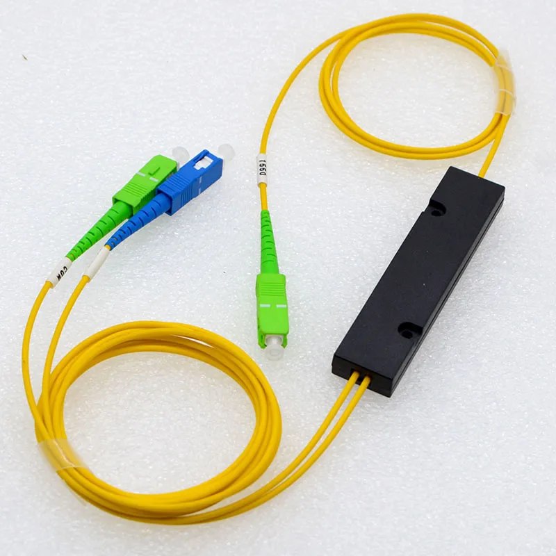 New Optical Fiber Multiplexer Demultiplexer FWDM 1:2 SC SC APC 1310/1490/1550nm Optical Fiber Connector Special Free Shipping 1 2 fbt splitter ratio 50 50 1310 1550nm dual window abs box type sc fc lc upc apc sm 1 2 fused fiber coupler free shipping 4pcs