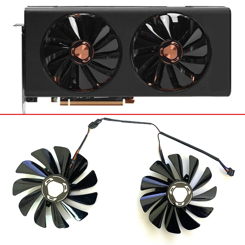 Nuovo Dispositivo Di Raffreddamento 95Mm 4Pin Dc12V Fdc10U12S9-C Rx 5500 Xt 8Gb Gpu Fan Per Xfx Radeon Rx 5500 Rx 5600 5700 Xt Raw Ii Ventole Di Raffr