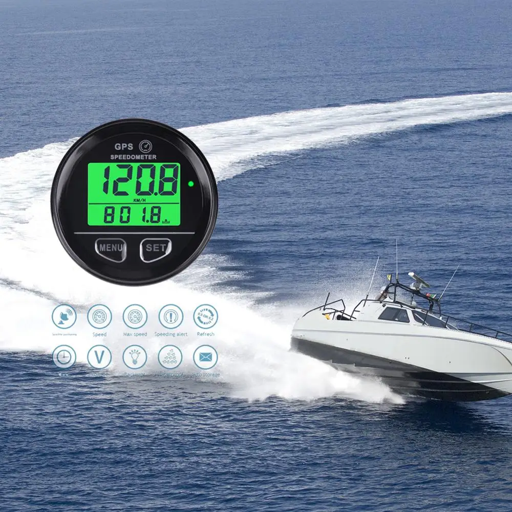 Waterproof Digital GPS SpeedMeter Backlight Speed