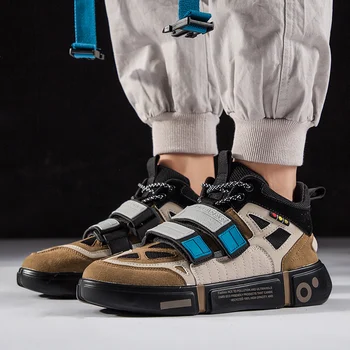 

Fashion Week Autumn Summer Men Dad Shoes Joker Platform Casual Shoes High Top Hook Loop Fashion Chunky Sneakers Tenis Masculino