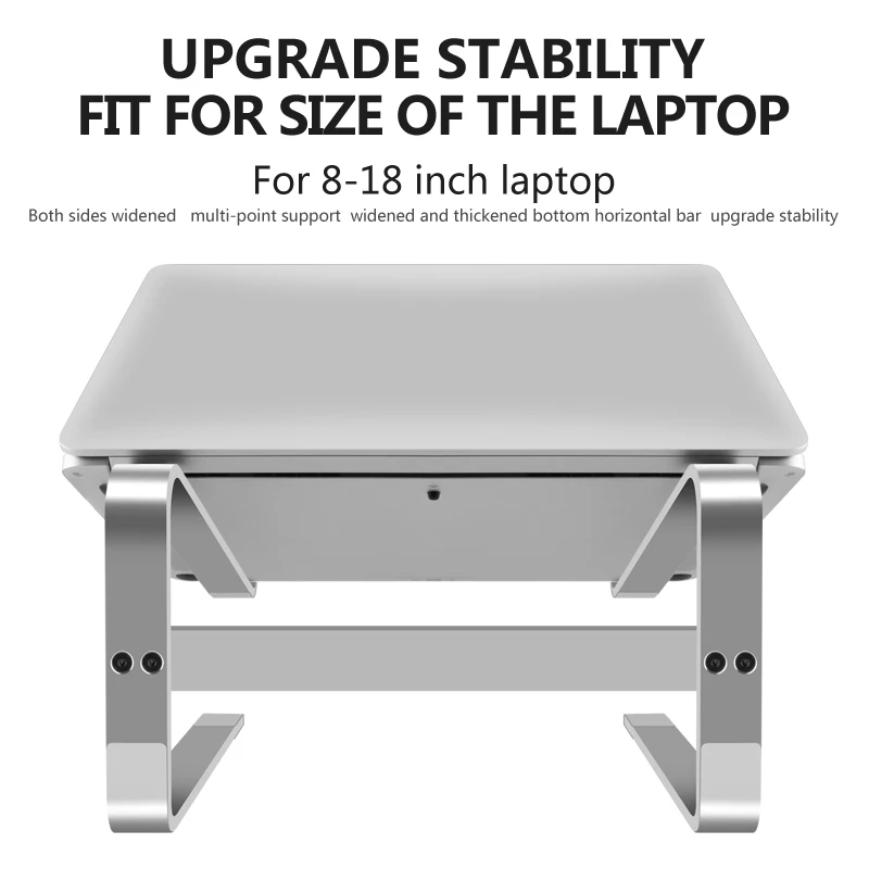Aluminum Laptop Stand Notebook Riser Holder For Macbook Air iPad Pro Dell HP Lenovo Xiaomi Computer Tablet Support Accessories