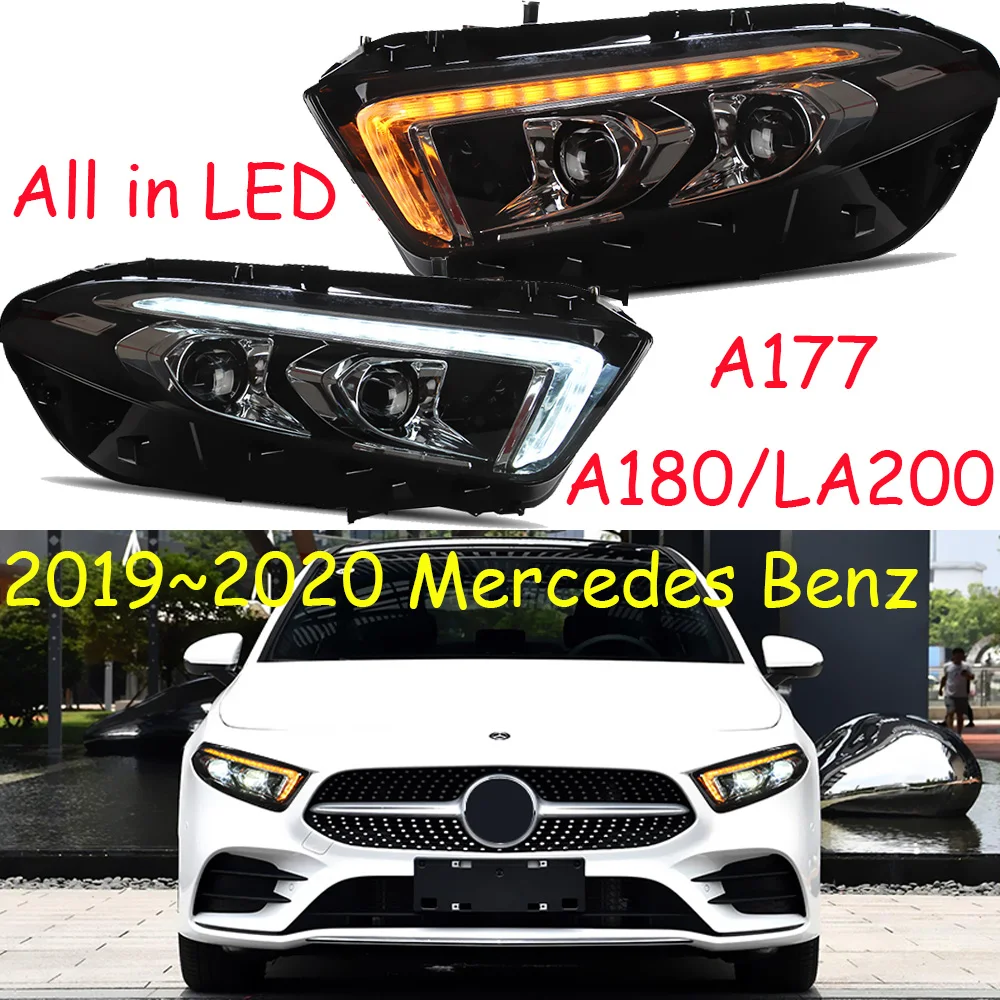 2020y автомобильный бампер головной светильник для Mercedes Benz W177 головной светильник A200 A180 автомобильные аксессуары светодиодный DRL фара для W177 фары