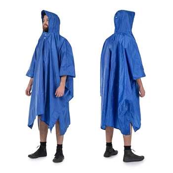 

Outdoor Multifunction 3 in 1 Rainproof Portable Hiking Poncho Raincoat Backpack Cover Hiking Travel Camping Fishing Mat Sunshade