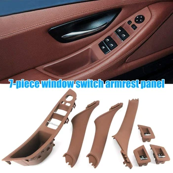 

Window Switch Armrest Panel Inner Door Pull Handle Trim Cover Kits Replacement for Auto NJ88