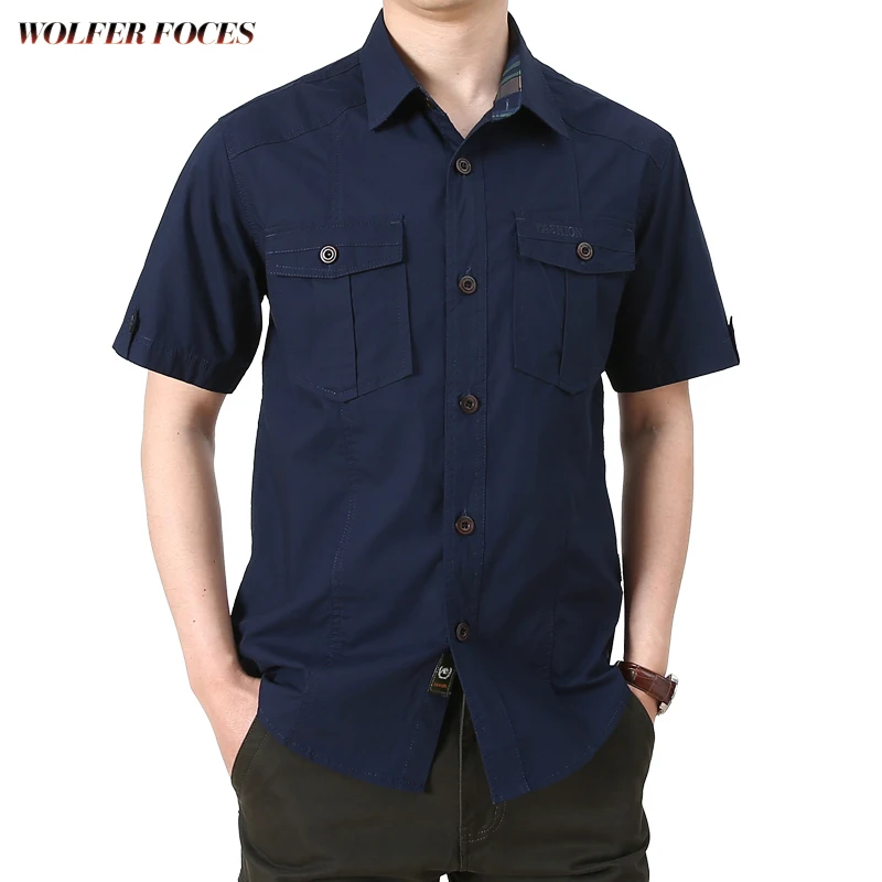 

Рубашка мужская оверсайз с короткими рукавами, повседневная винтажная Пляжная футболка в гавайском стиле, на пуговицах, уличная одежда, 6XL, лето