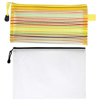 

20 Pack Zipper Mesh Pouch, Multipurpose Travel Bags & 30 Packs Mesh Zipper Bag File Bag A4 Waterproof File Bag