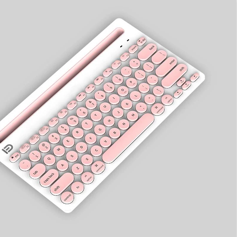 Multi-Device Bluetooth Wireless Keyboard Ultra Mini Mute Keyboard For Mac Chrome OS Windows For iPhone iPad Android