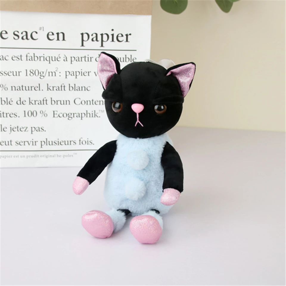 New Creative Plush Toy Black Cat Doll Cartoon Doll Short Plush Unisex Toys for Children Anime Plush Short Plush Birthday Gifts
