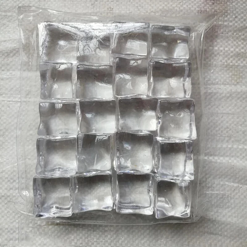 Artificial Acrylic Square Shape Ice Cubes 10Pcs 15mm/20mm/25mm/30mm Photography Props