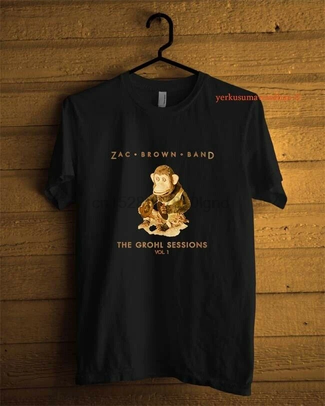 Новинка Zac коричневая полоса The Grohl Sessions на заказ футболка черная мужская размер