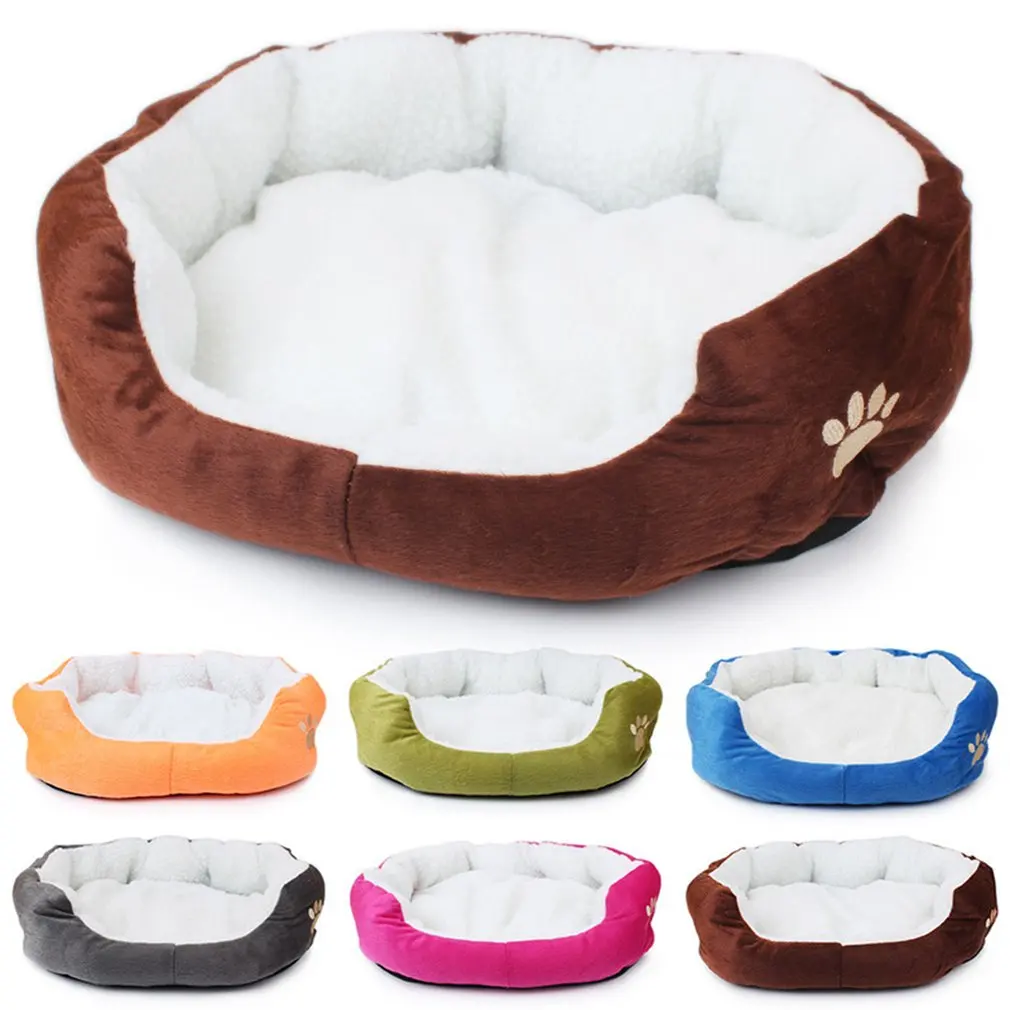 S/L size Pet Dog Warming Bed Dog House Soft Material Nest Dog Baskets Fall and Winter Warm Kennel For Cat Puppy