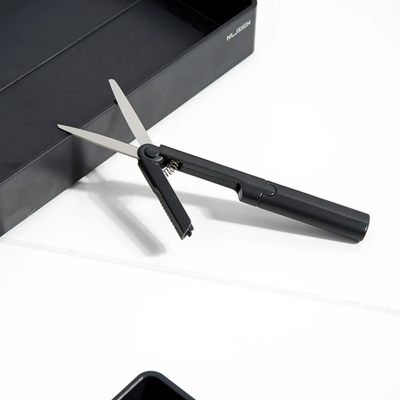 Xiaomi NUSIGN канцелярские ножницы для студентов используют ножницы вручную креативные ножницы для бумаги для резки бумаги Офисные инструменты - Цвет: Черный