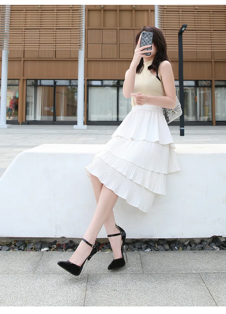 Rocwickline New Summer and Autumn Women's Super high heels Sexy PU Buckle Strap Pointed Toe Thin Heels Mature Office Lady
