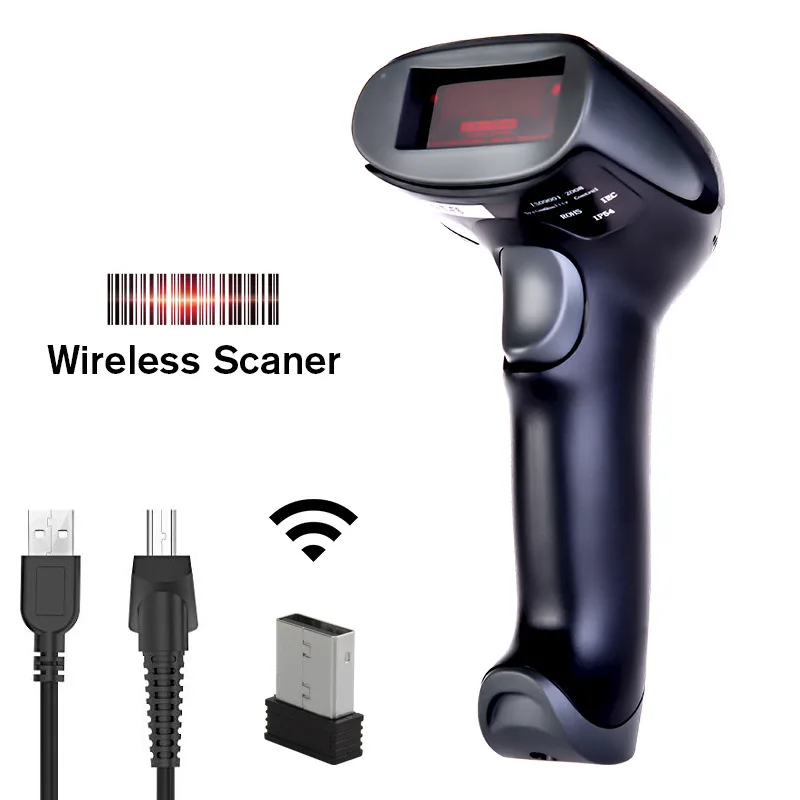 

NETUM F6-1 Wireless Scanner Laser 1D Barcode Reader Rechargeable USB Port Scanner Support Windows Android IOS