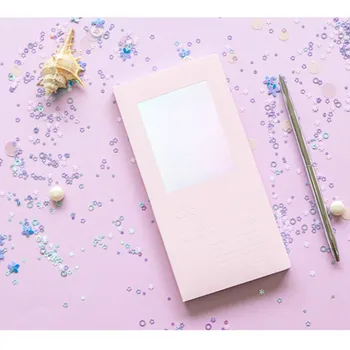 

2021 Pink Mirror Weekly Plan Book 9.1*18.5cm DIY Undated Monthly Weekly Agenda 88 Sheets