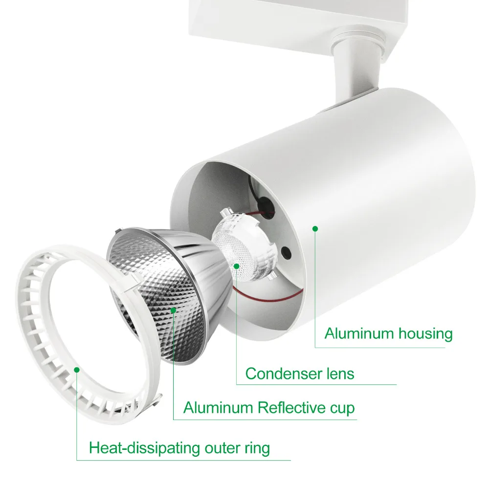 COB LED Track Light, Luzes de teto,