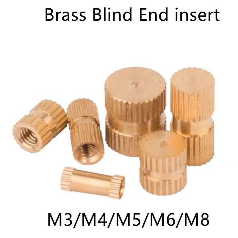 20 50pcs M3 M4 M5 M6 Brass Blind Injection Nut Knurled Insert Nut Blind