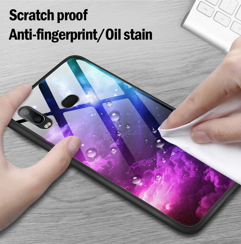 Чехол для телефона для samsung Galaxy J4Plus M10 M20 M30 Note9 закаленное Стекло крышка A10 A20 A30 A40 A50 A6S A70 A8S A80 A90 жесткий корпус