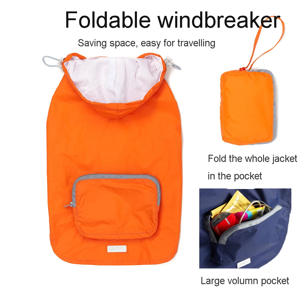 Foldable dog jacket