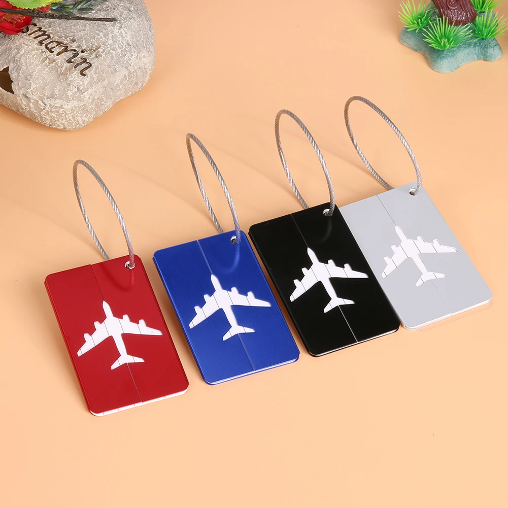 Étiquette De Bagage En Aluminium COMVIP - Accessoire Pratique Pour Valise, 7.5 X 4.4 Cm, 9 Couleurs Disponibles