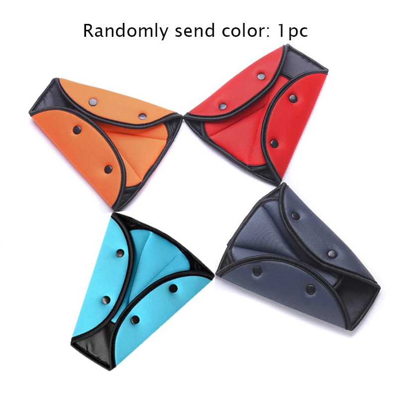 Send color randomly Универсальный автомобильный регулятор, регулировка ремня безопасности, треугольное устройство для защиты детей, защитное устройство для детей, автомобильные аксессуары - Название цвета: Send color randomly