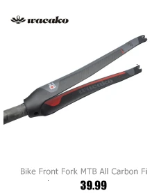 Передняя Велосипедная вилка MTB из углеродного волокна, Велосипедная вилка для шоссейного велосипеда, черная Велосипедная вилка, аксессуары глянцевого/матового стиля 350 г