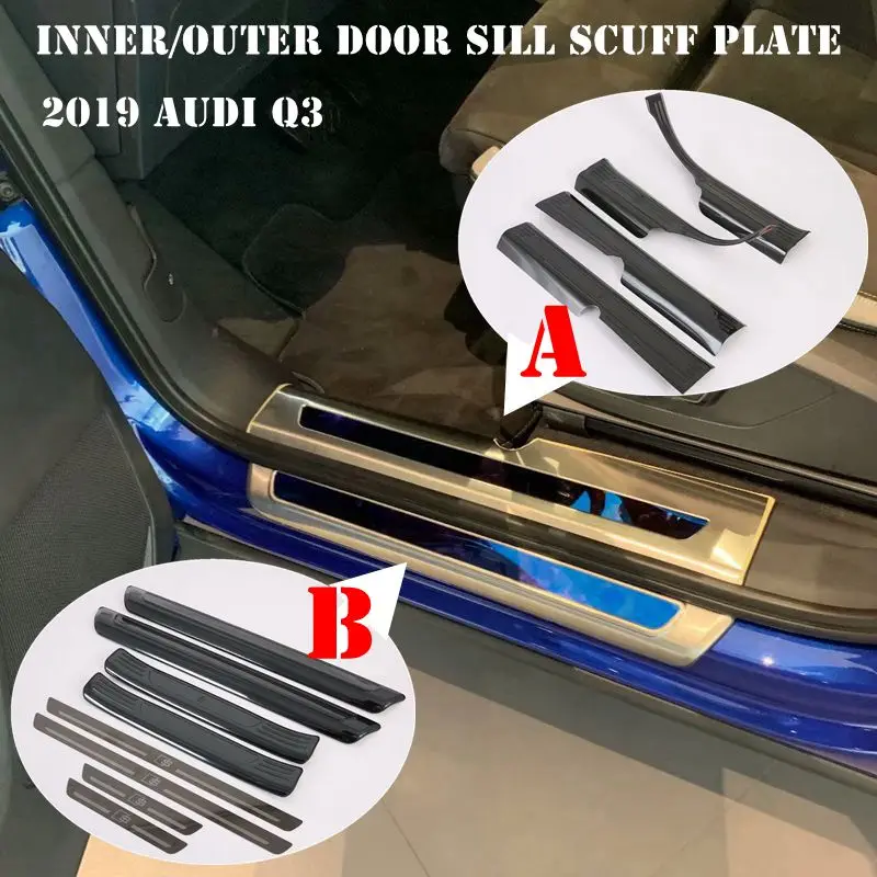 Protectores De Umbral Para Audi - 4 Piezas Acero Inoxidable, Antiarrayazos Y Fácil Instalación