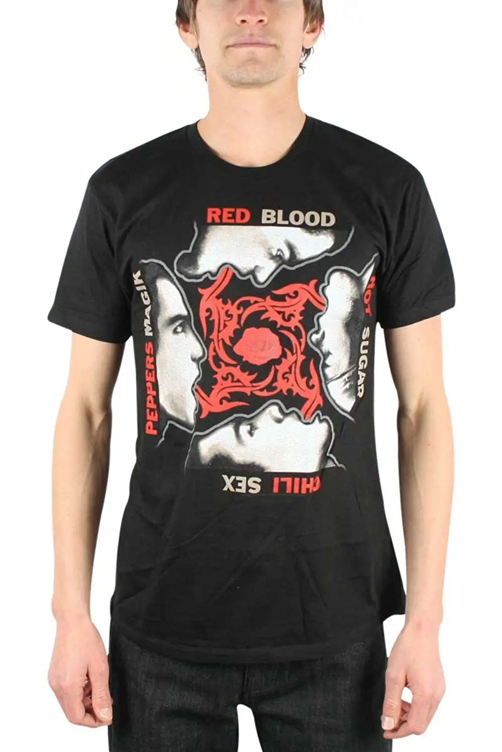 Authentic RED HOT CHILI PEPPERS Blood Sugar Magic Slim Fit T-Shirt S M L XL NEW New summer o neck tee free shipping cheap |
