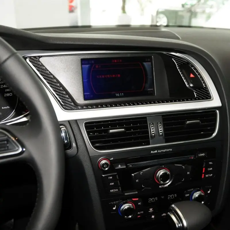 

For audi A4 A5 Accessories Carbon Fiber Car Interior Navigation Air Conditioning Y4UA
