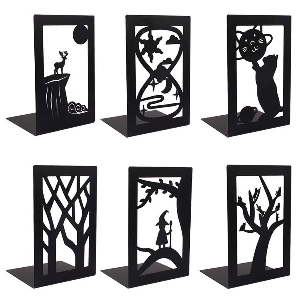 

1 Pair/Pack Fantasy Innovative Metal Bookend & Book Stand for Home & School