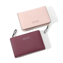 

Popular Cross Womens Wallet Short Korean Wallet Student Multi Card Buckle Zipper Wallet Ladies